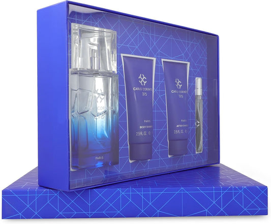 Set Carlo Corinto 315 4Pzs 100Ml Edt Spray/ 75Ml Body Shampoo/ After Shave 75Ml/ 10Ml Edt Spray - Hombre