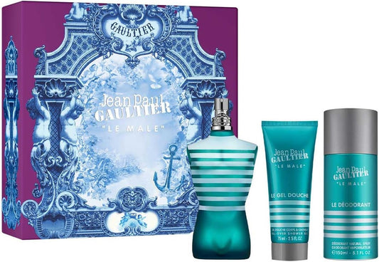 Set Le Male Jean Paul Gaultier 3Pz 125Ml Edt Spray - Hombre