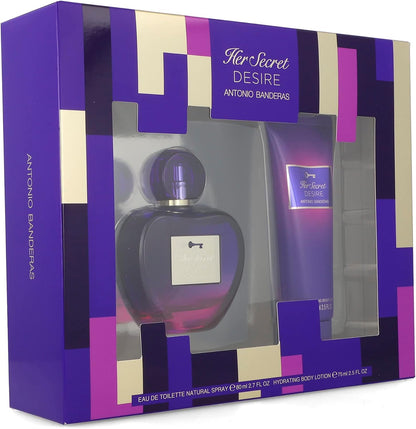Set Her Secret Desire 2Pz 80Ml Edt Spray/ Body Lotion 75Ml - Mujer