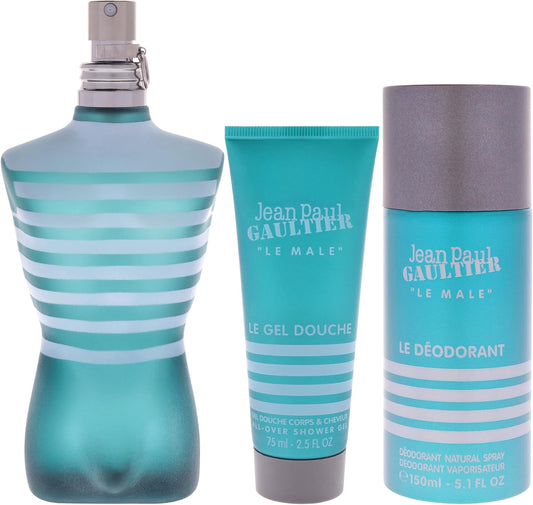 Set Jean Paul Gaultier Le Male 3Pzs 125Ml Edt Spray/ Shower Gel 75Ml/ Desodorante 150Ml Spray - Hombre