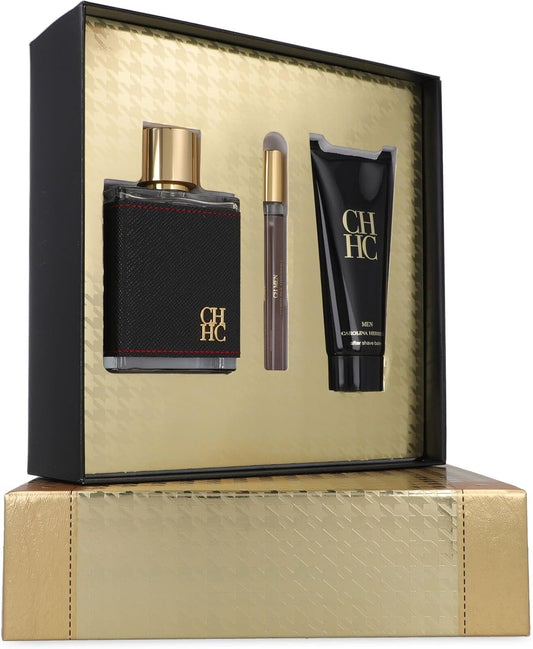 Carolina Herrera Set Ch Men 3Pzs 100Ml Edt Spray/ After Shave 100Ml/ 10Ml Edt Spray - Hombre