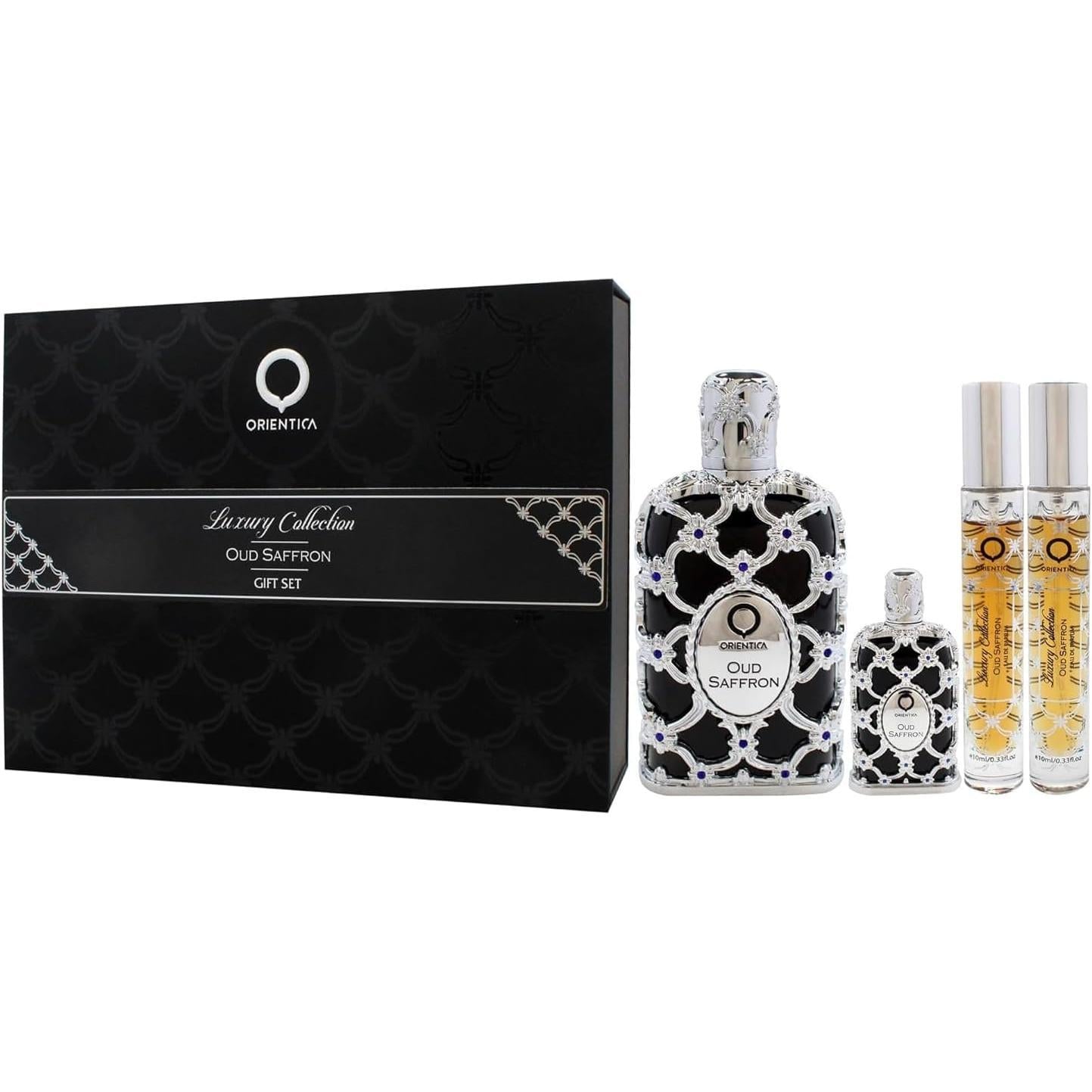 Set Orientica Luxury Collection Oud Saffron 4Pzs 80Ml Edp Spray/ 7.5Ml Edp/ 10Ml Edp Spray X2 - Unsex