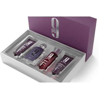 Afnan Set 9pm Pour Femme Dama 4 Piezas - Perfume y Cuidado Corporal para Mujer