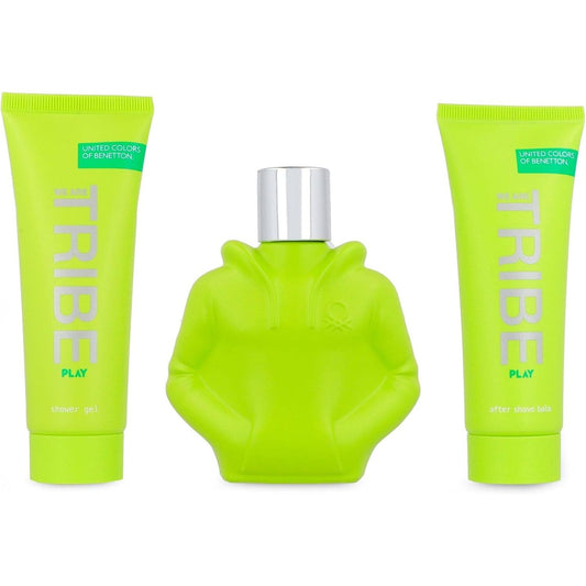 Set Benetton We Are Tribe Play 3Pzs 90Ml Edt Spray/ Shower Gel 75Ml/ After Shave 75Ml - Hombre