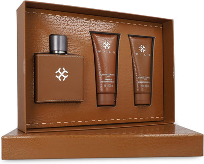 Set Carlo Corinto Wild 3Pzs 100Ml Edp Spray/ Brisk Shower Gel 100Ml/ After Shave Gel 100Ml - Hombre