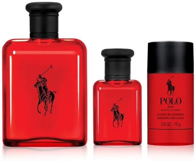 Set Polo Red 3Pzs 125Ml Edt Spray/ 40Ml Edt Spray/ Desodorante Stick 75G - Hombre