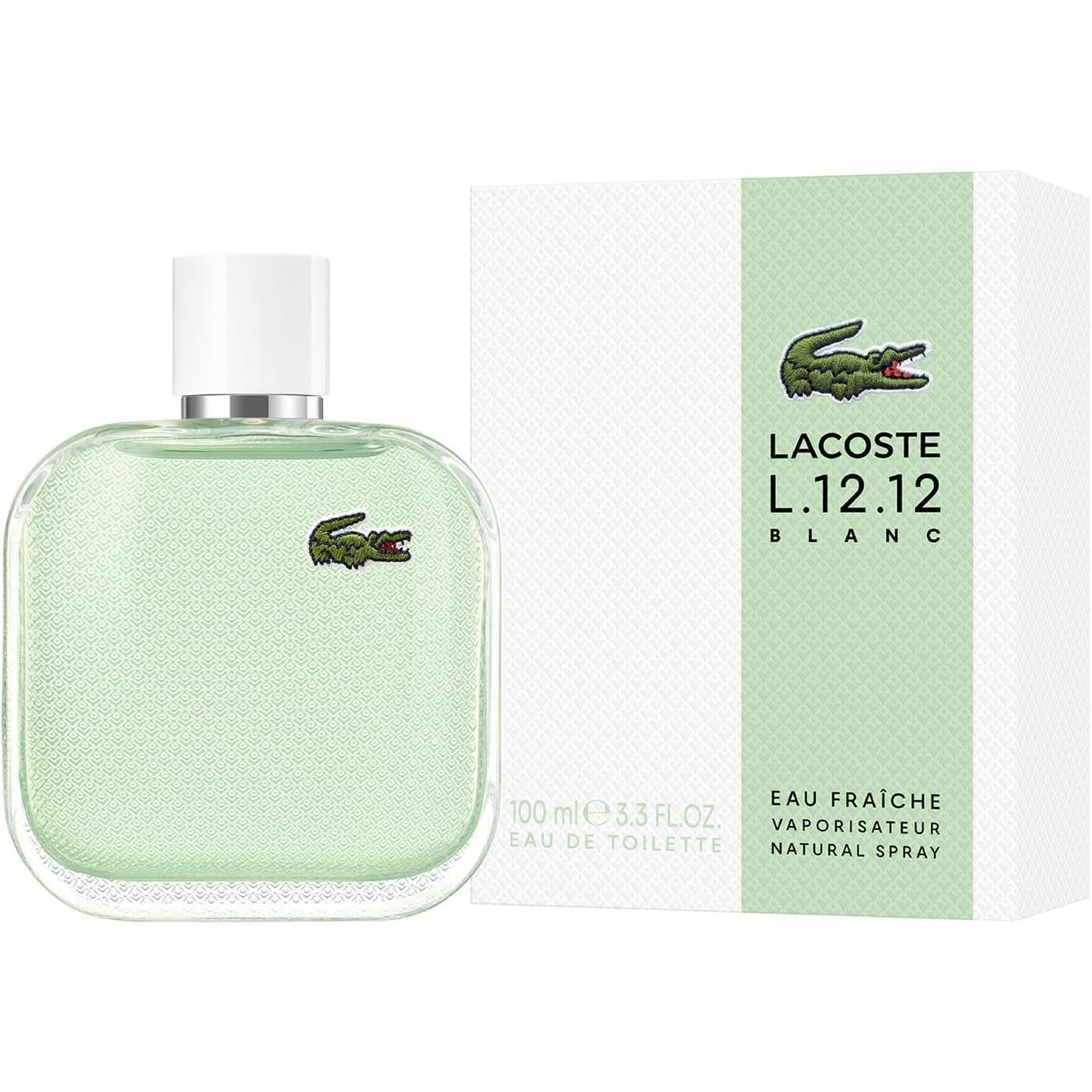 Eau De Lacoste L.12.12 Blanc Eau Fraiche Lacoste 100 ml Edt Spray - Hombre
