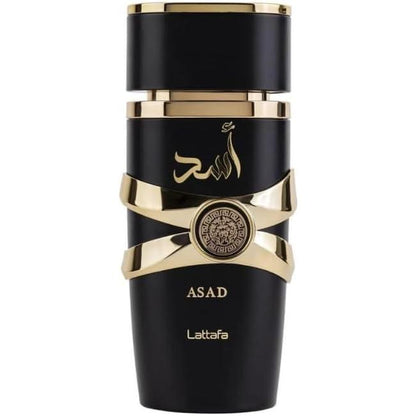 Lattafa Asad 100 ml Edp Spray para Hombre - Fragancia Ámbar con Notas Especiadas Vainilla y Clavo de Olor