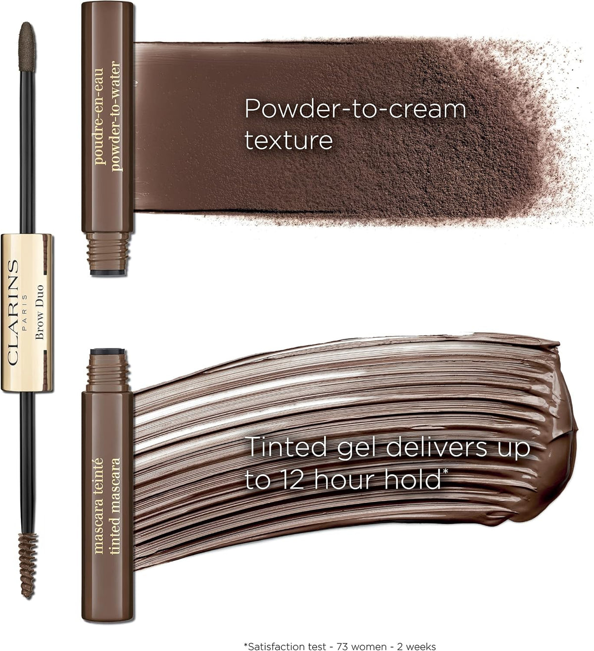 Clarins Gel Para Cejas Brow Powder & Tinted Brow Gel Duo -04 Medium Brown 1.8G / 1G - Mujer