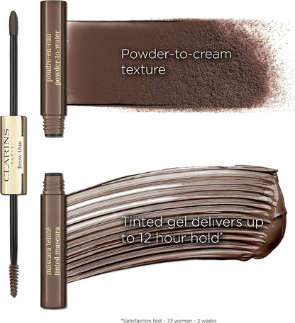 Clarins Gel Para Cejas Brow Powder & Tinted Brow Gel Duo -04 Medium Brown 1.8G / 1G - Mujer