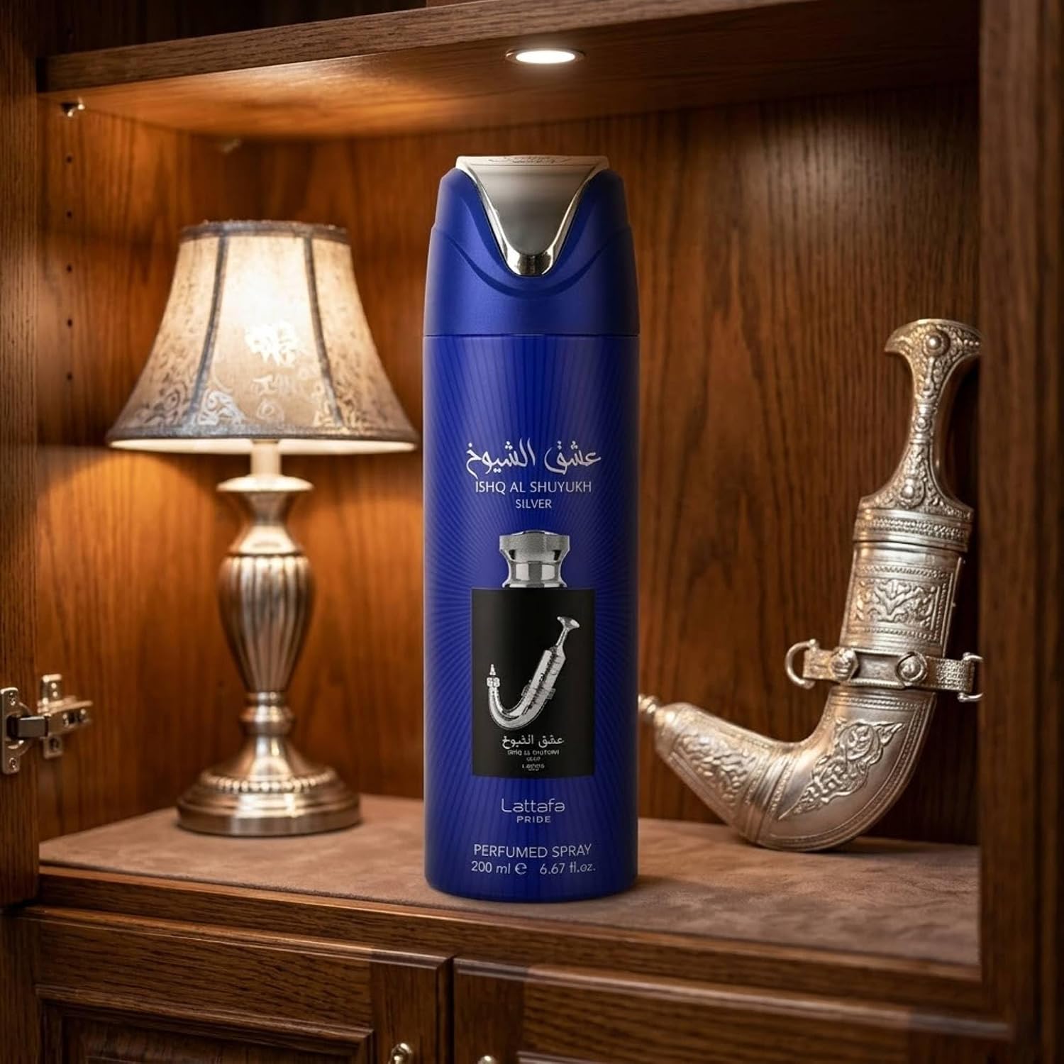 Ishq Al Shuyukh Silver Lattafa Pride 200 ml Perfumed Deodorant Spray - Hombre