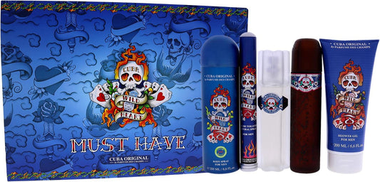 Set Cuba Wild Heart For Men 5Pzs 100Ml Edt Spray/ After Shave 100Ml Spray/ Desodorante 200Ml Spray/ Shower Gel 200Ml/ 35Ml Edt Spray - Hombre