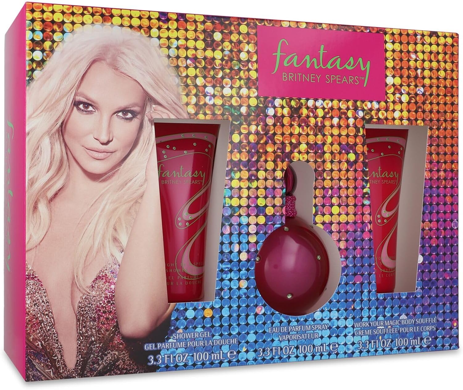 Set Britney Spears Fantasy 3Pzs 100Ml Edp Spray/ Shower Gel 100Ml/ Crema Corporal 100Ml - Mujer
