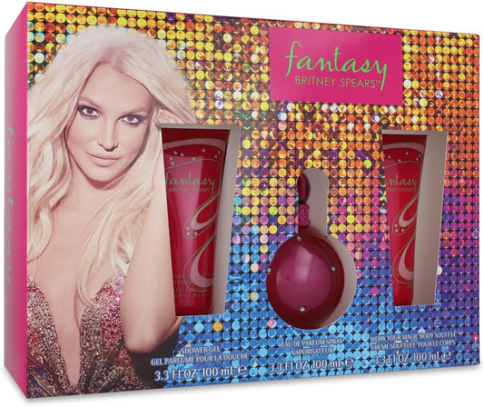 Set Britney Spears Fantasy 3Pzs 100Ml Edp Spray/ Shower Gel 100Ml/ Crema Corporal 100Ml - Mujer