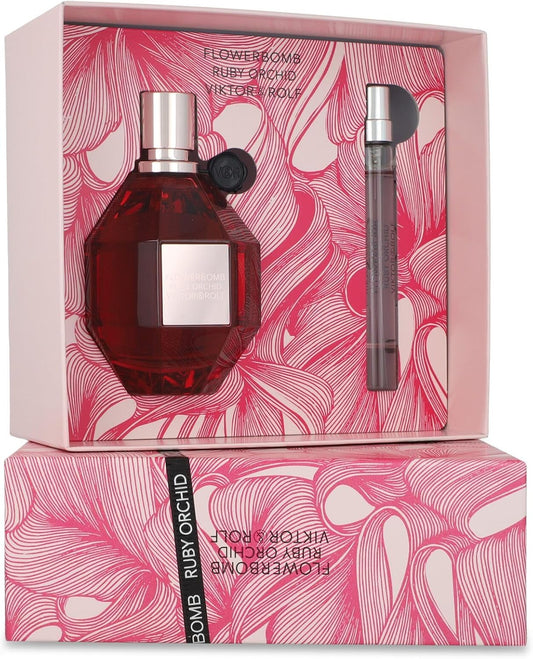 Set Ruby Orchid Dama Viktor & Rolf Flowerbomb 2Pzs 100Ml Edp Spray/ 10Ml Edp Spray - Mujer