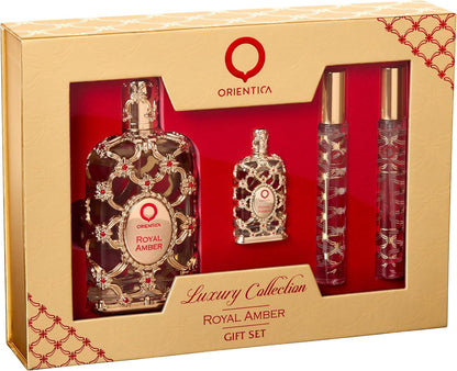 Set Orientica Luxury Collection Royal Amber 4Pzs 80Ml Edp Spray/ 7.5Ml Edp/ 10Ml Edp Spray X2