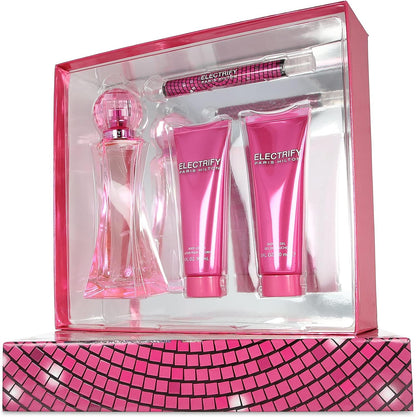 Set Paris Hilton Electrify 4Pz 100Ml Edp Spray - Mujer
