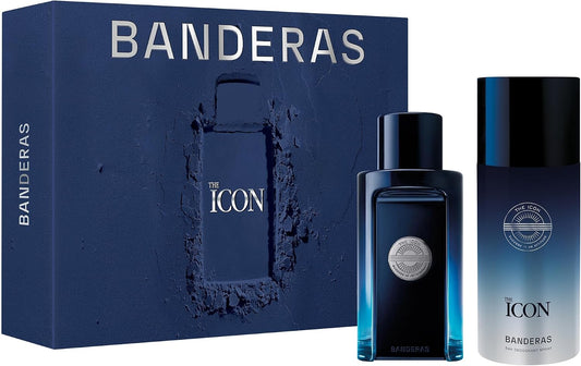 Set Banderas The Icon 2Pzs 100Ml Edt Spray/ Desodorante 150Ml Spray - Hombre