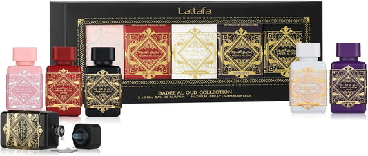 Set Mini Lattafa Bade'E Al Oud 5Pzs Glory 5Ml Edp/ Amethys 5Ml Edp/ Honor & Glory 5Ml Edp/ Sublime 5Ml Edp/ Noble Blush 5Ml Edp