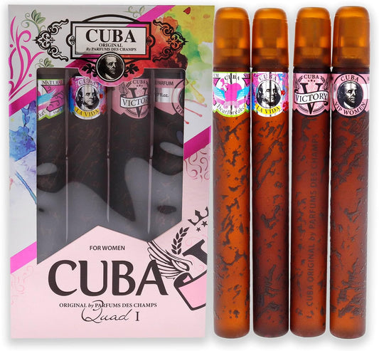 Set Cuba Quad I Dama Des Champs 4 Pz 35 ml c/u Spray - PriceOnLine