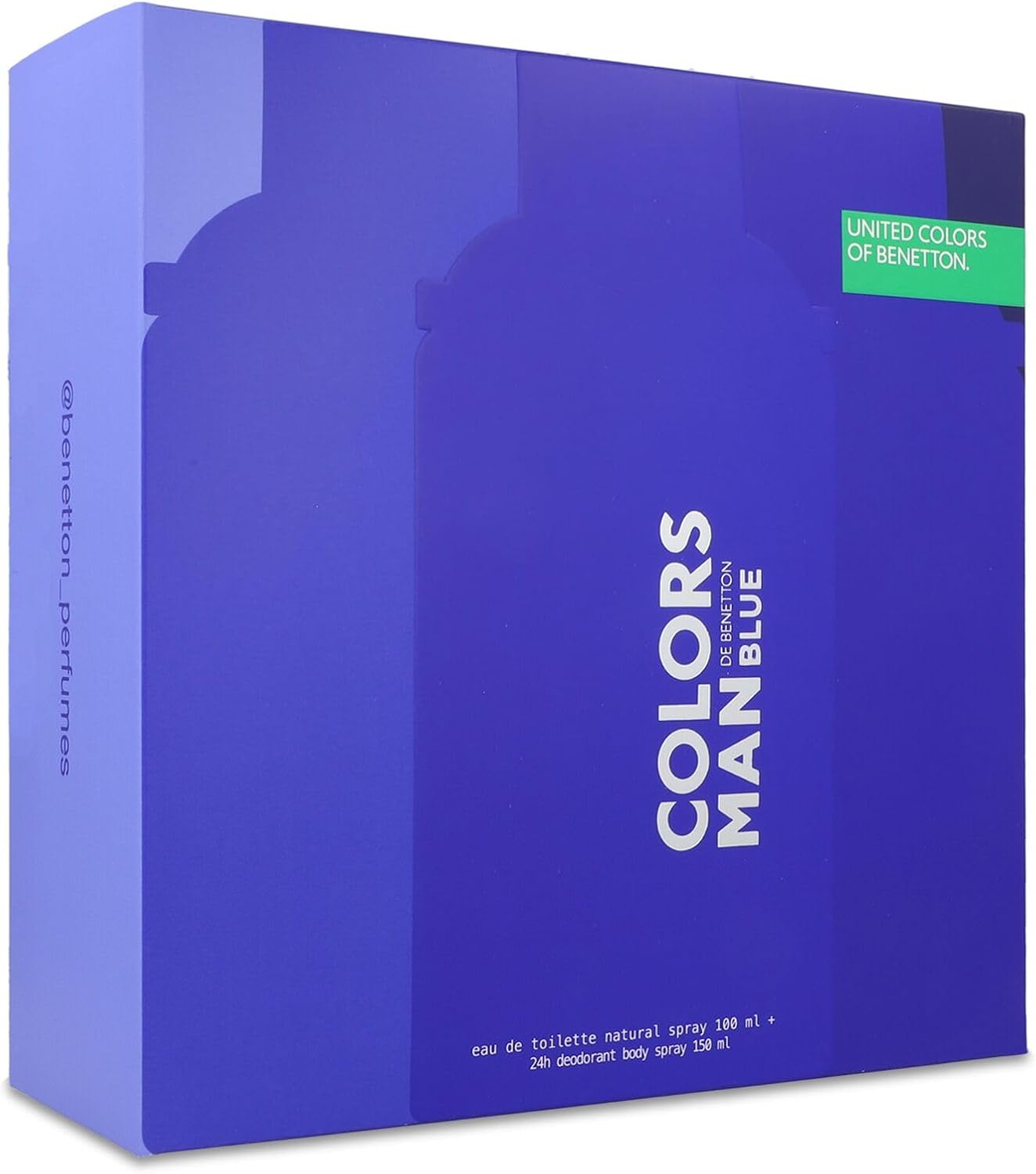 Set Benetton Colors Blue Man 2Pzs 100Ml Edt Spray/ 150Ml Desodorante Spray - Hombre
