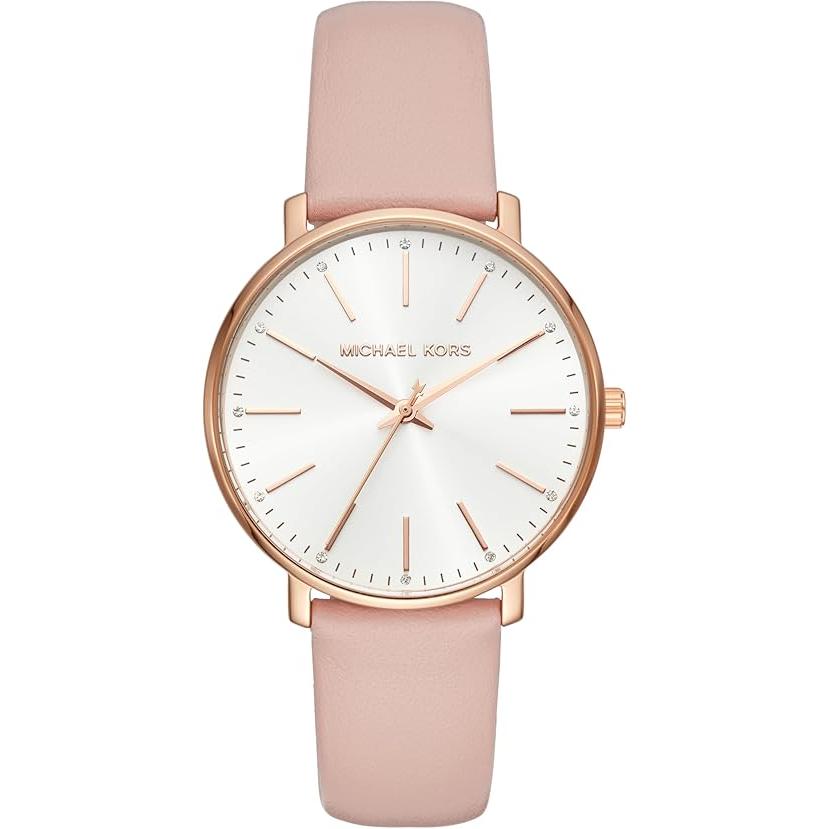 Michael Kors Reloj Mk2741 para Mujer con Correa de Cuero Rosa y Diseño Elegante