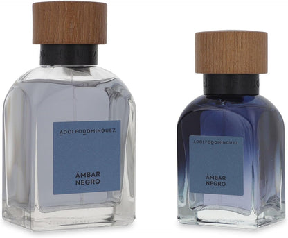 Adolfo Dominguez Set Ambar Negro 2Pzs 120Ml Edp Spray/ 60Ml Edp Spray - Hombre