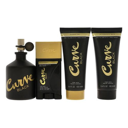 Set Liz Claiborne Curve Black 4Pzs 125Ml Edc Spray/ After Shave 100Ml/ Shower Gel 100Ml/ Desodorante 50G - Hombre