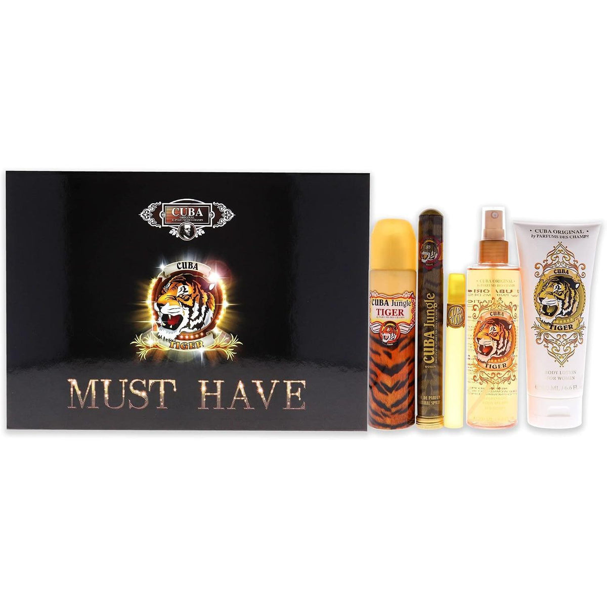 Set Cuba Must Have 5Pzs 100Ml Edp Spray/ Body Splash 200Ml Spray/ Body Lotion 200Ml/ 35Ml Edp Spray/ 15Ml Edp Spray - Mujer