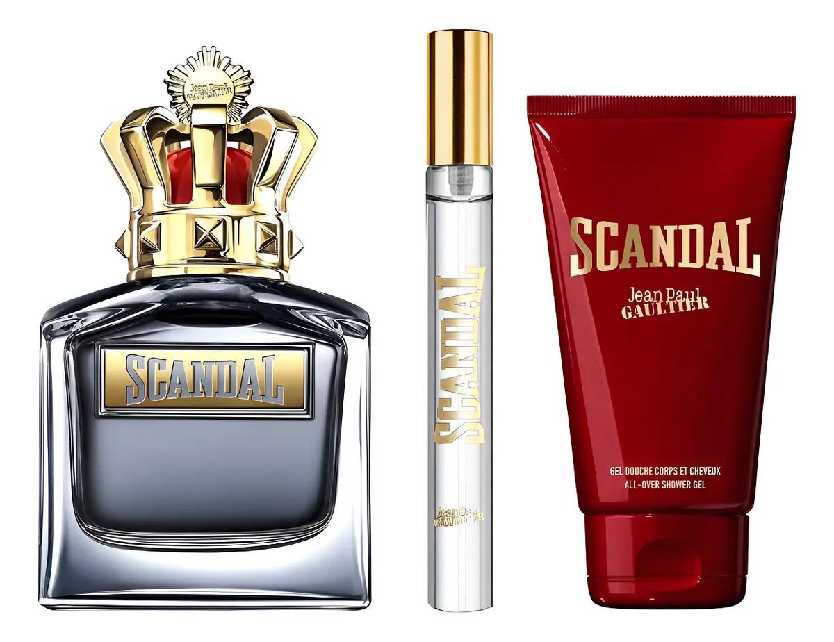 Set Jean Paul Gaultier Scandal 3Pzs 100Ml Edt Spray/ Shower Gel 75Ml/ 10Ml Edt Spray Para Hombre