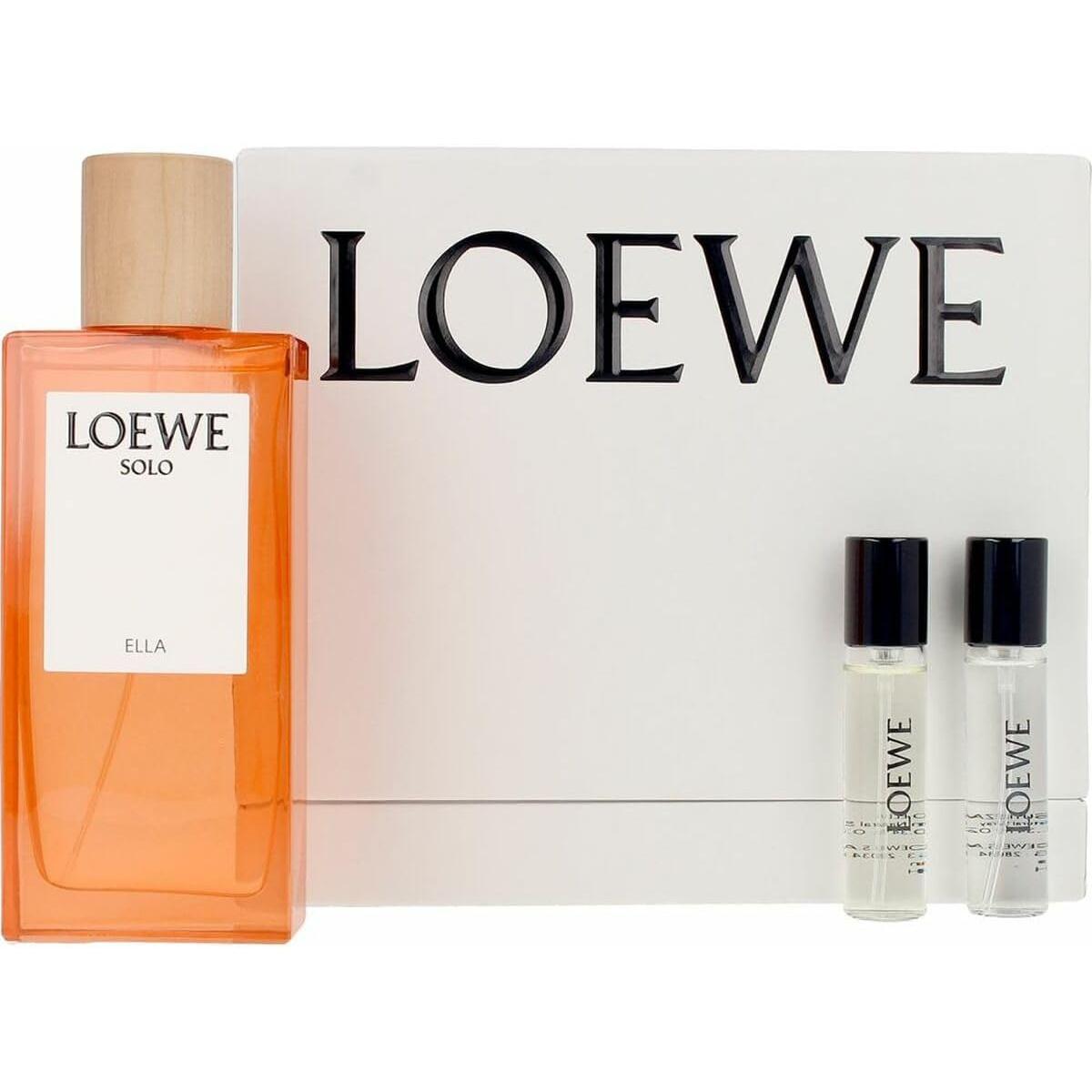 Set Loewe Solo Ella 3Pzs 100Ml Edp Spray/ Ella 10Ml Edp Spray/ Aire Sutileza 10Ml Edt Spray - Mujer