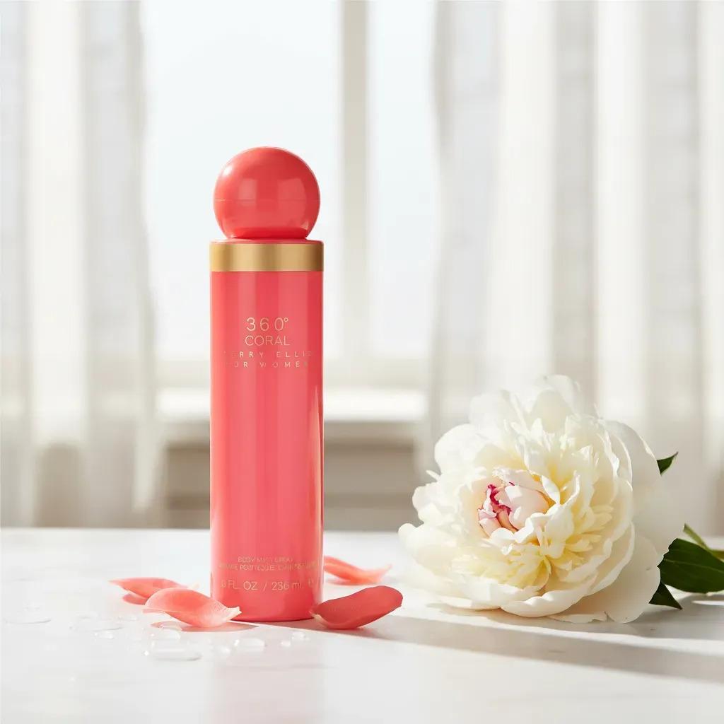 360 Coral Perry Ellis 236 ml Body Mist Spray - Mujer