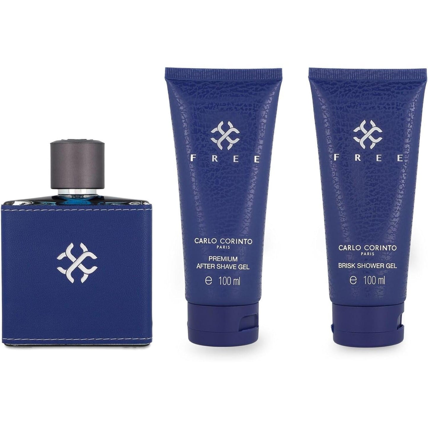 Set Carlo Corinto Free 3Pzs 100Ml Edp Spray/ Brisk Shower Gel 100Ml/ After Shave Gel 100Ml - Hombre