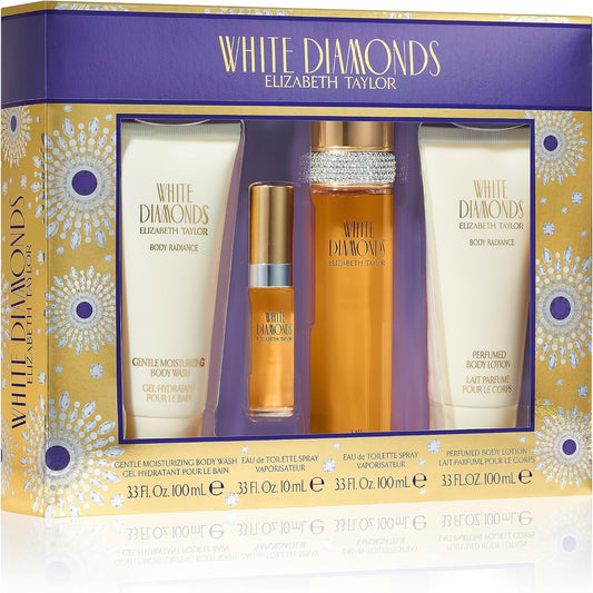 Set White Diamonds Elizabeth Taylor 4Pz 100Ml Edt - Mujer