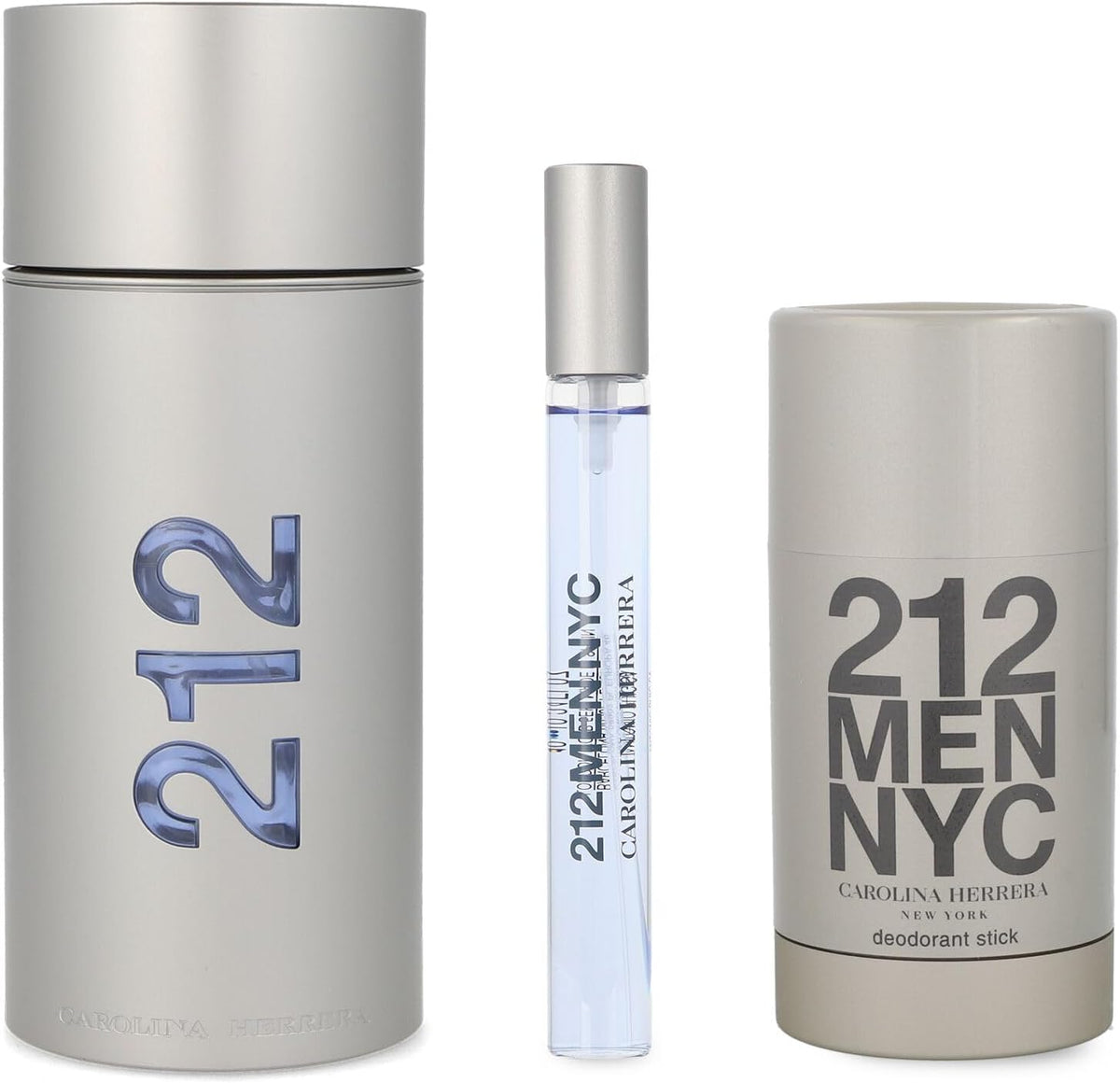 Carolina Herrera Set 212 Men 3Pzs 100Ml Edt Spray/ Desodorante Stick 75Ml/ 10Ml Edt Spray - Hombre