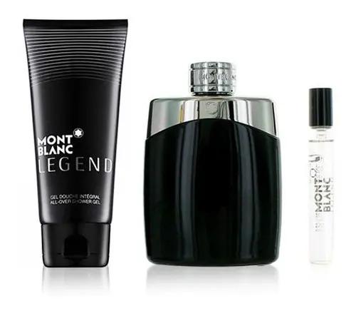 Montblanc Set Montblanc Legend 3Pzs 100Ml Edt Spray/ Desodorante Stick 75G/ 7.5Ml Edt Spray - Hombre