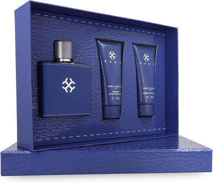 Set Carlo Corinto Free 3Pzs 100Ml Edp Spray/ Brisk Shower Gel 100Ml/ After Shave Gel 100Ml - Hombre
