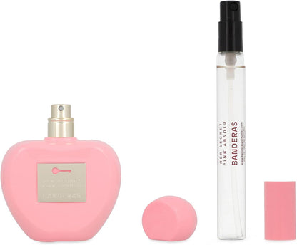Set Banderas Her Secret Pink Absolu 2Pzs 80Ml Edp Spray/ 10Ml Edp Spray - Mujer
