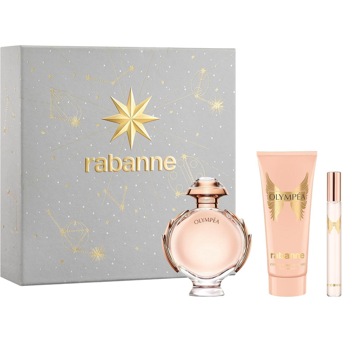 Set Olympea 3Pzs 80Ml Edp Spray/ Body Lotion 100Ml/ 10Ml Edp Spray - Mujer