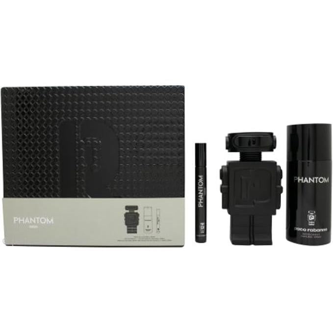 Set Phantom Parfum 3Pzs 100Ml Edp Spray/ Desodorante 150Ml Spray/ 10Ml Edp Spray - Hombre