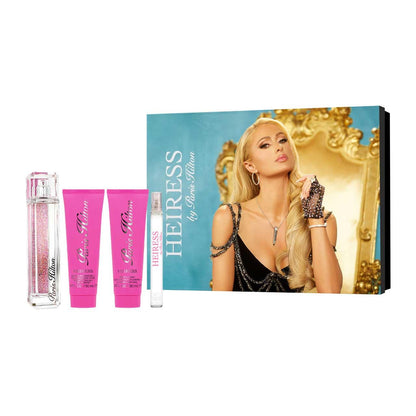 Set Paris Hilton Heiress 4Pzs 100Ml Edp Spray/ Body Lotion 90Ml/ Shower Gel 90Ml/ 10Ml Edp Spray - Mujer