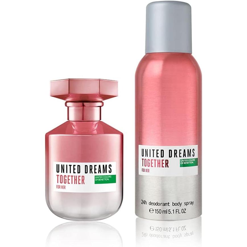 Benetton Set United Dreams Together For Her 2Pz 80Ml Edt Spray - Mujer