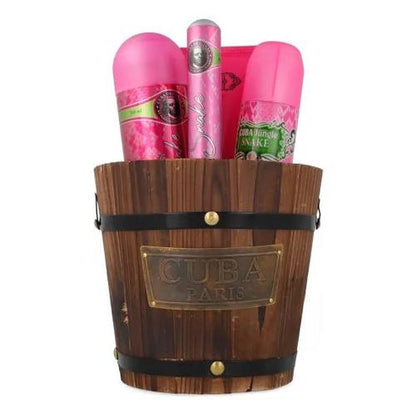 Set Cuba Jungle Snake 4Pzs 100Ml Edp Spray/ Body Spray 200Ml/ Body Lotion 200Ml/ 35Ml Edp Spray - Mujer