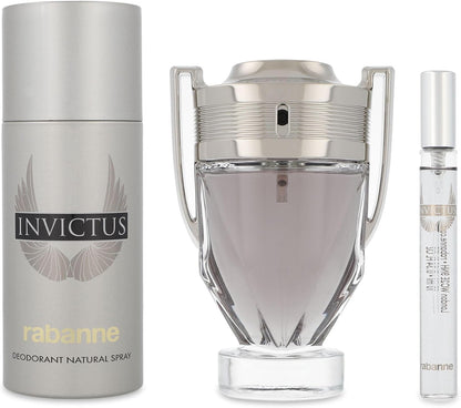Set Invictus 3Pzs 100Ml Edt Spray/ Desodorante 150Ml Spray/ 10Ml Edt Spray - Hombre
