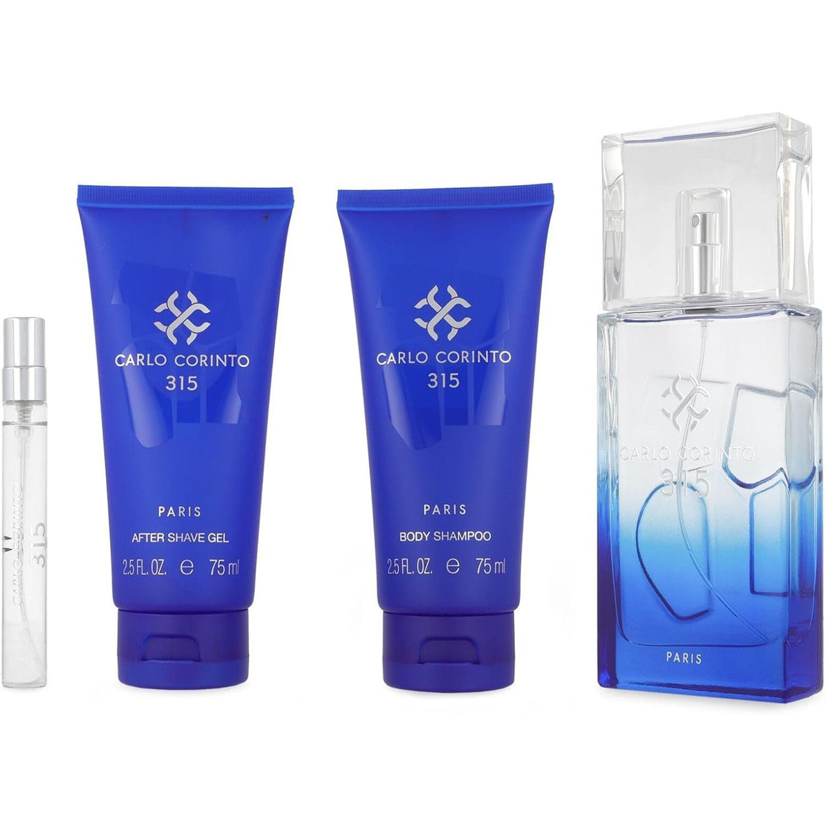 Set Carlo Corinto 315 4Pzs 100Ml Edt Spray/ 75Ml Body Shampoo/ After Shave 75Ml/ 10Ml Edt Spray - Hombre