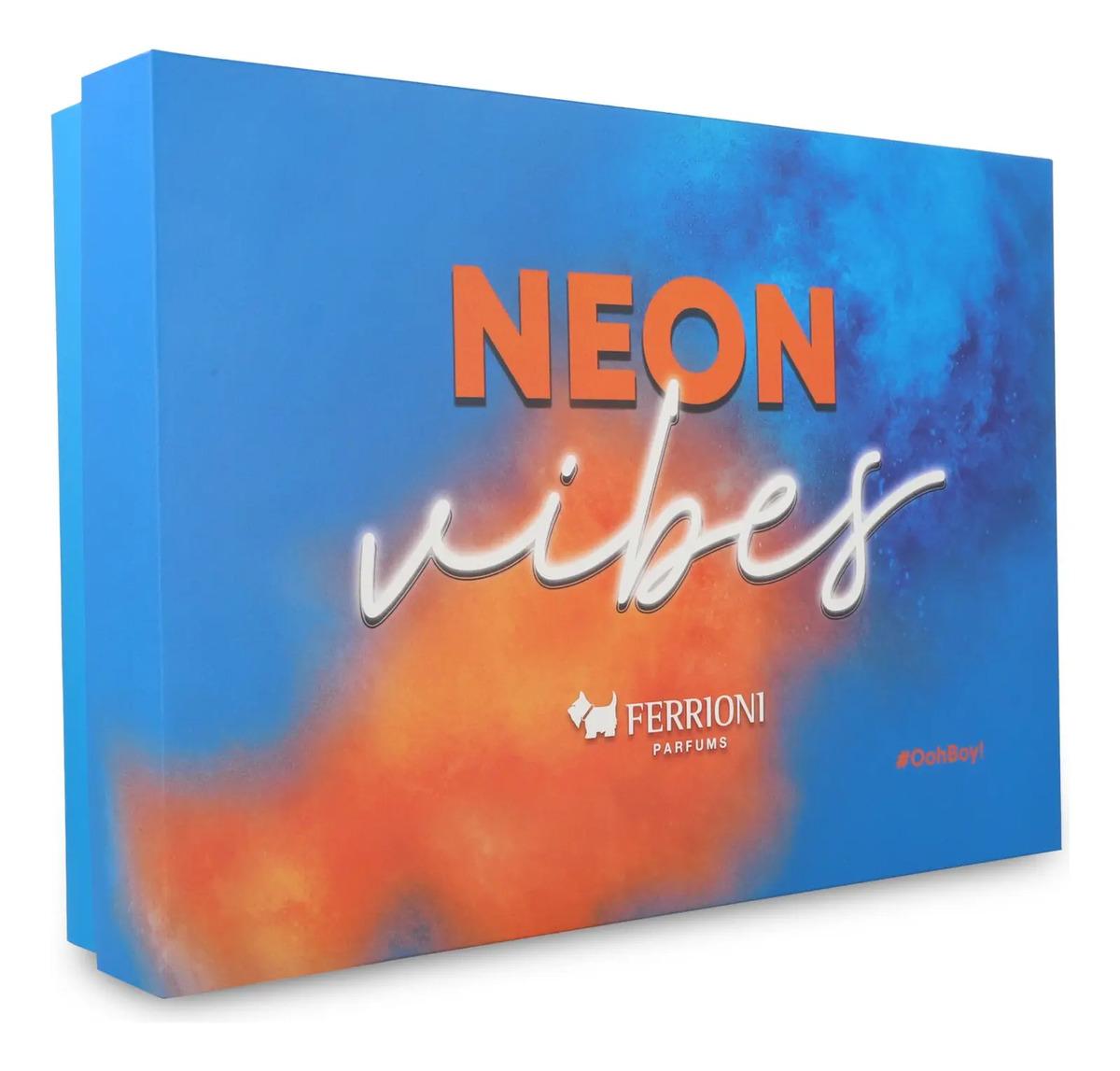 Set Ferrioni Ooh Boy! Neon Vibes 3Pzs 100Ml Edt Spray/ Body Cream 75Ml/ 10Ml Edt Spray - Hombre