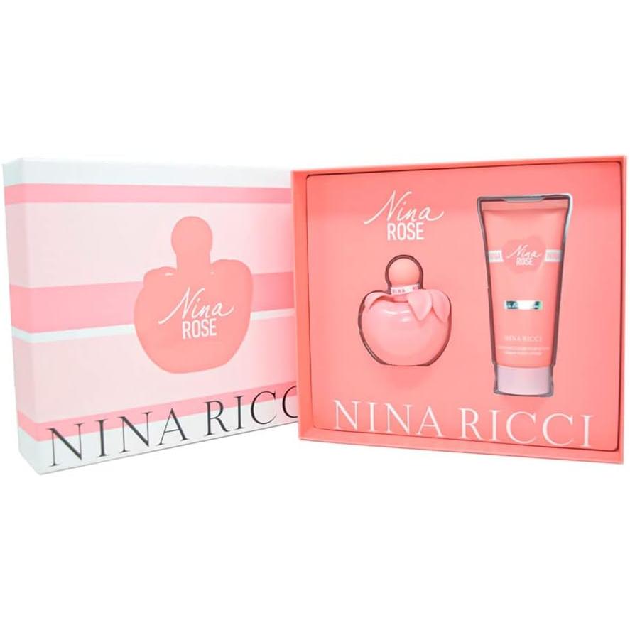 Nina Ricci Set Nina Rose 2 Pz - Mujer 80Ml Edt Spray y 100Ml Body Lotion para Mujer
