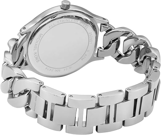 Michael Kors Reloj Mk7474 para Mujer con Diseño Elegante y Pulsera de Cadena Plateada