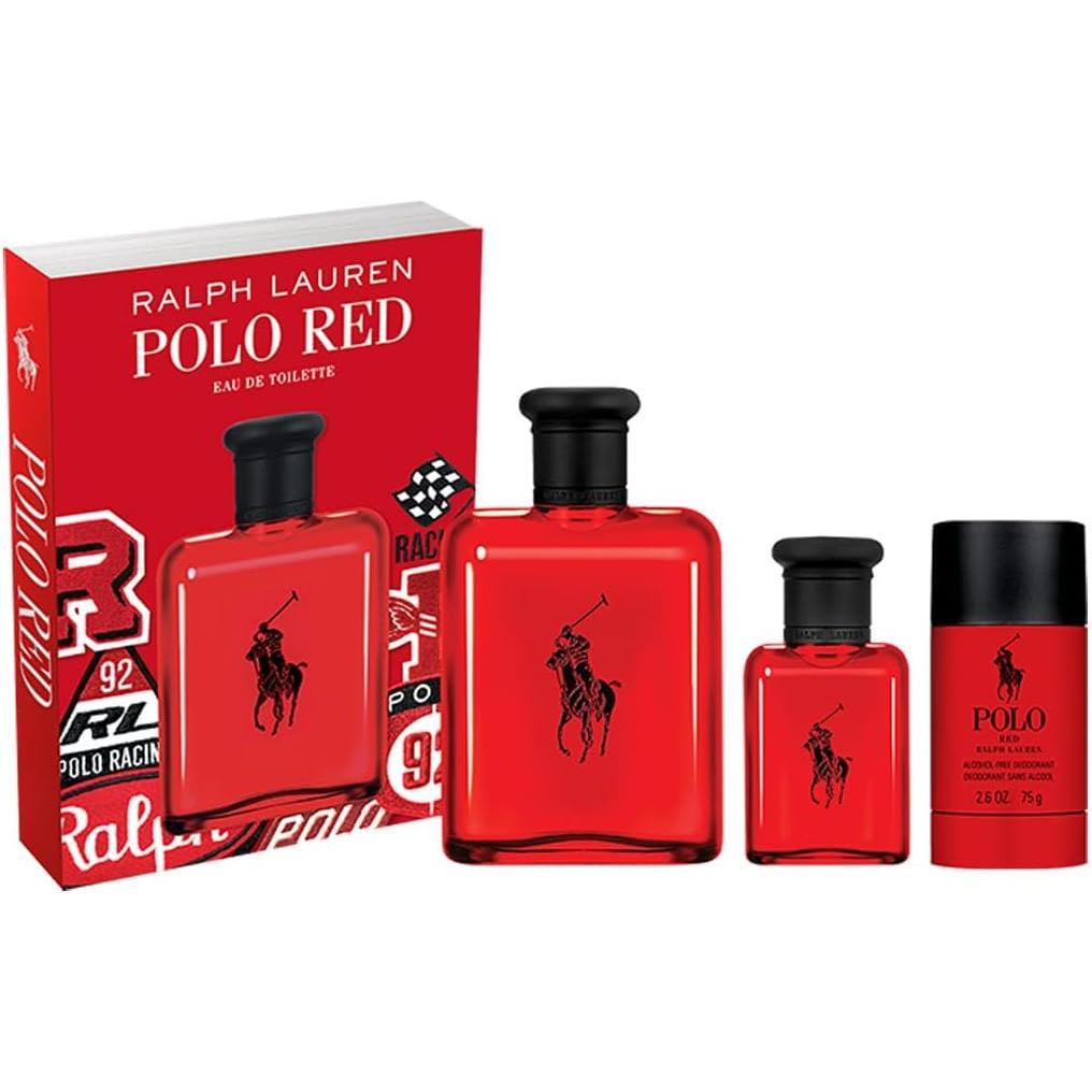 Set Polo Red 3Pzs 125Ml Edt Spray/ 40Ml Edt Spray/ Desodorante Stick 75G - Hombre