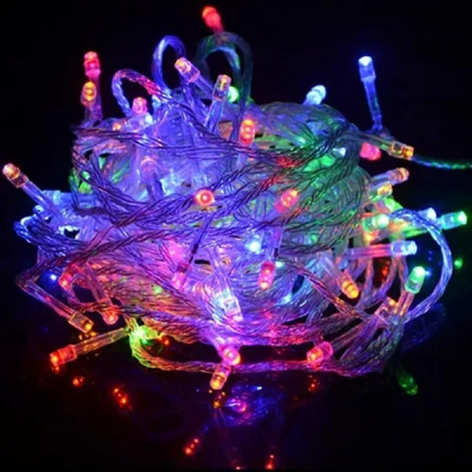 Luces Cascada Navideña 1000F Foco Led 16.5 m Luz Multicolor